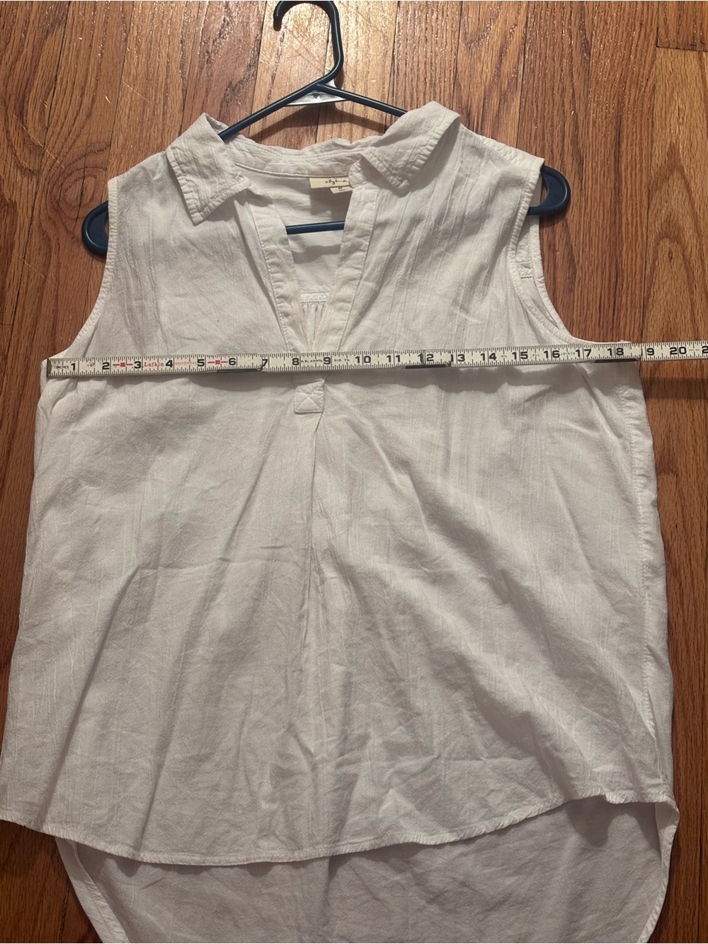 Style & Co White Sleeveless Tunic Top Women’s 0X Plus Size High Low Hem - Picture 4 of 6